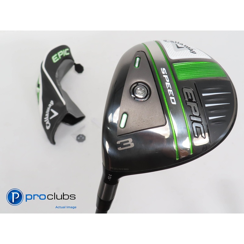 Left Handed Callaway Epic Speed 15* 3 Wood w/HC- HZRDUS 60g Regular Flex 325142
