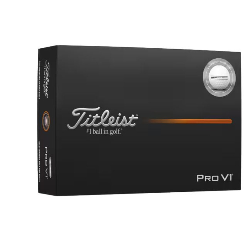 2025 Titleist Pro V1 Enhanced Alignment Golf Balls – 1 Dozen
