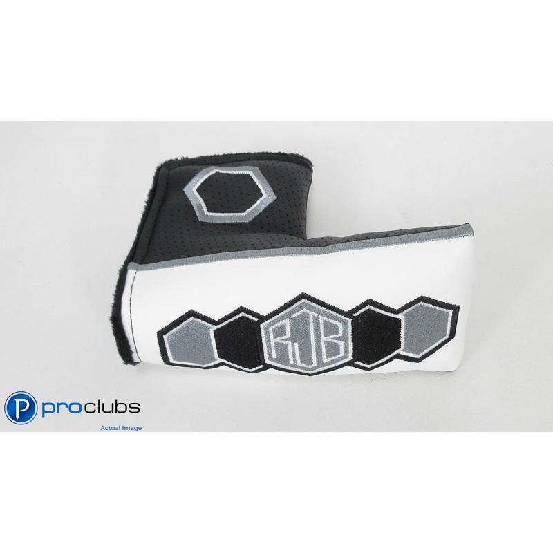 NEW BETTINARDI RETRO ORIGINAL RJB WHITE / BLACK BLADE PUTTER HEADCOVER #344328
