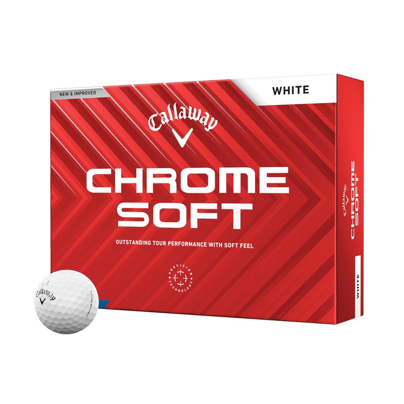 Custom Logo Callaway Chrome Soft Golf Balls – White