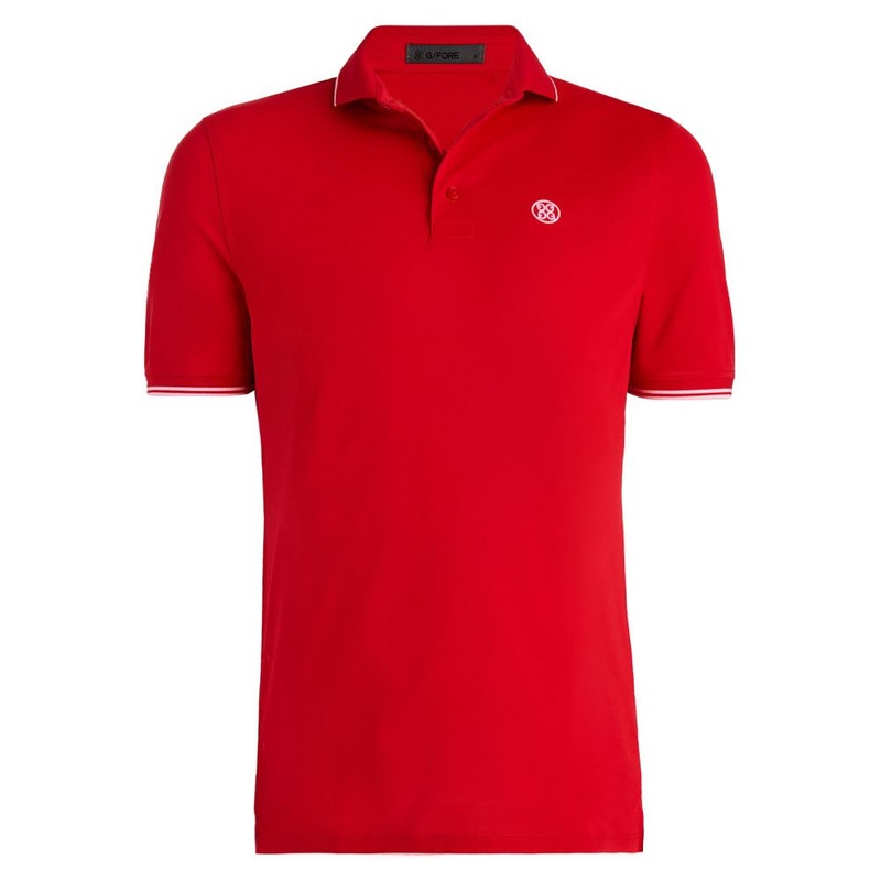 Gfore Rib Collar Tech Pique Golf Polo Lava – SP24 Men