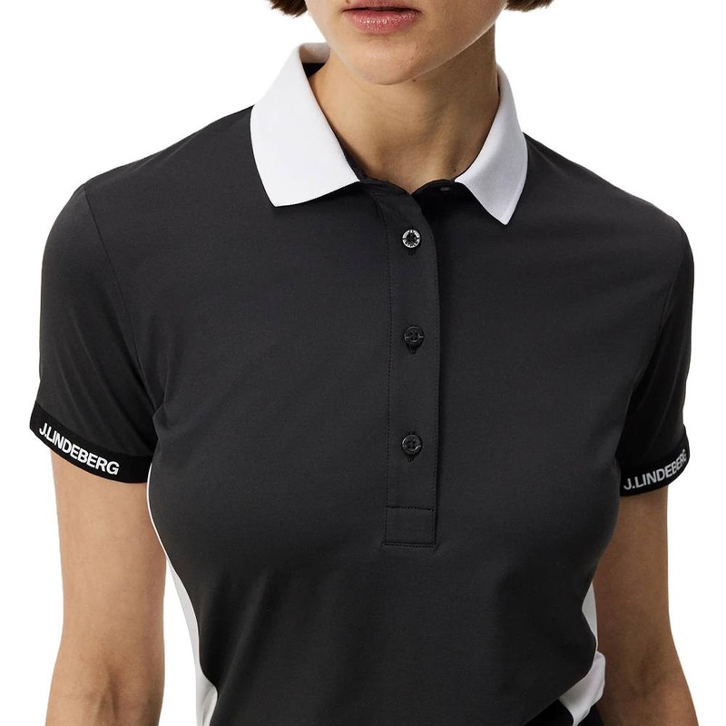 J.Lindeberg Makena Golf Polo Black – 24 Women