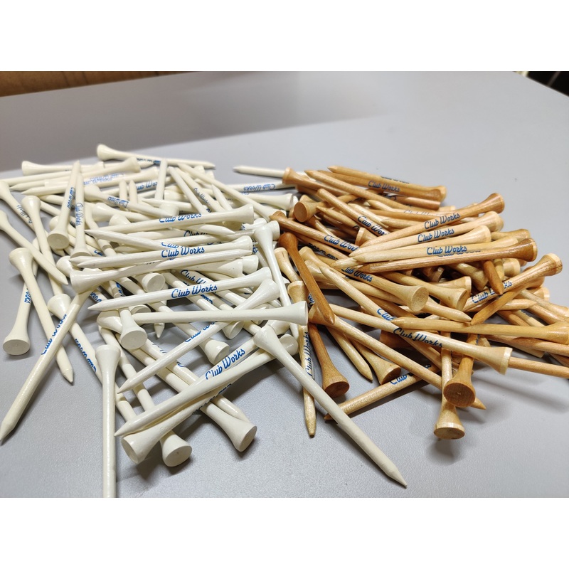 ClubWorks Wooden Golf Tees 50 Tan