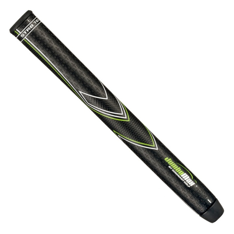 JumboMax Str8 Tech Tour Non-Tapered Swing Grips – Black/Green Extra Small
