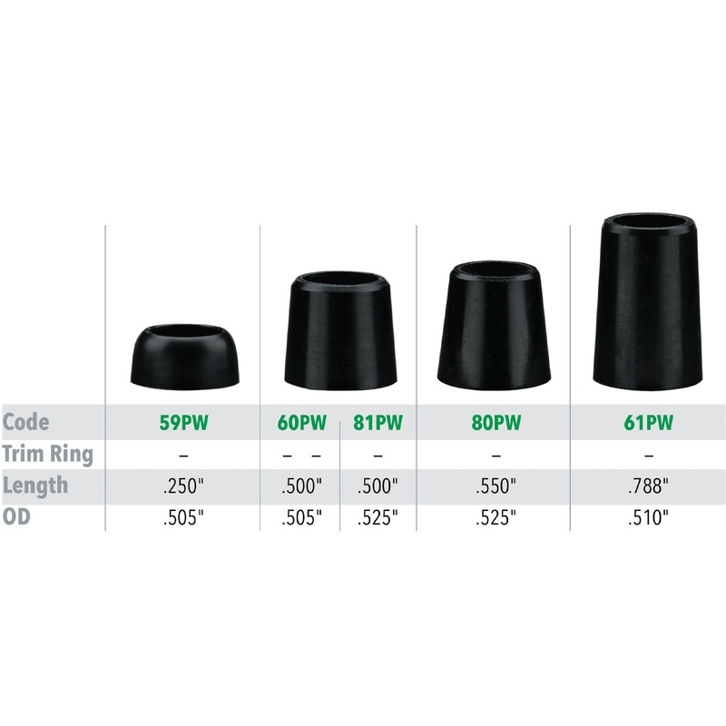 .335″ Wood Ferrules 54PW – Single Gold Ring
