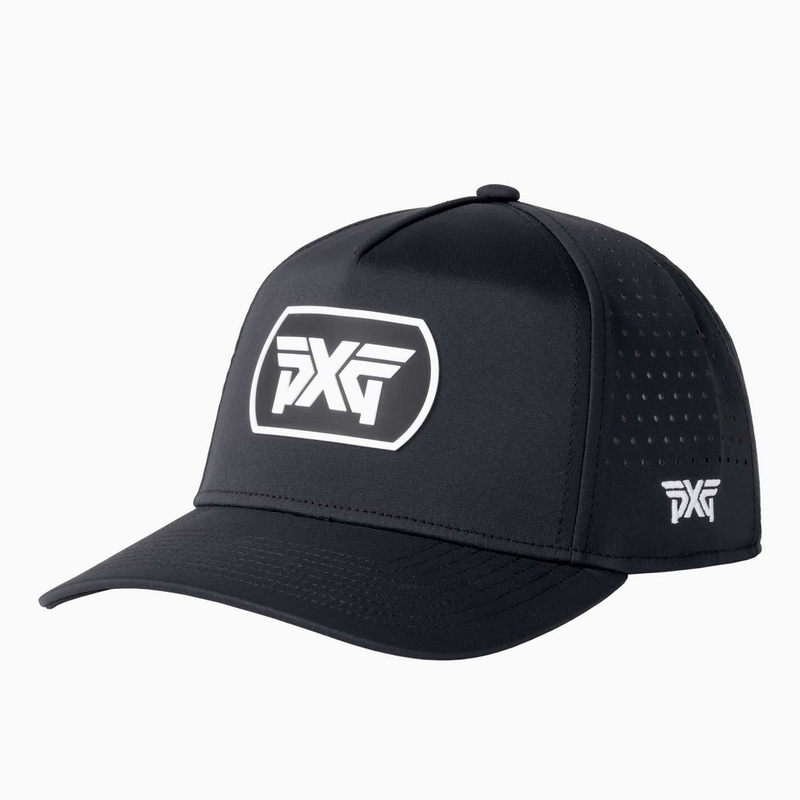 PXG Dog Tag 5-Panel Snapback Cap Black / White Logo