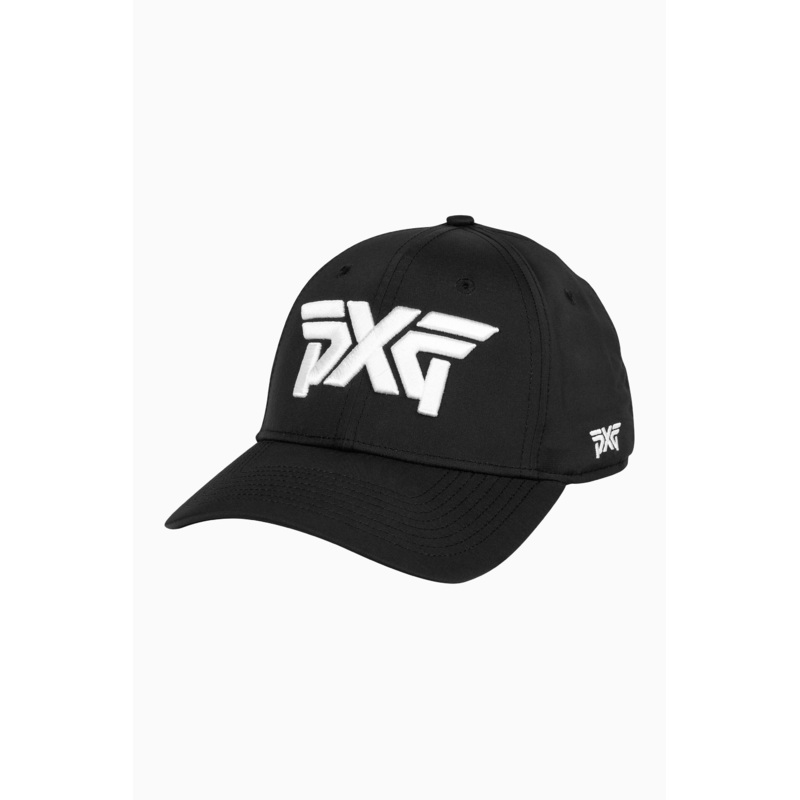 PXG Lightweight Structured Low Crown Curved Bill Cap Black / White