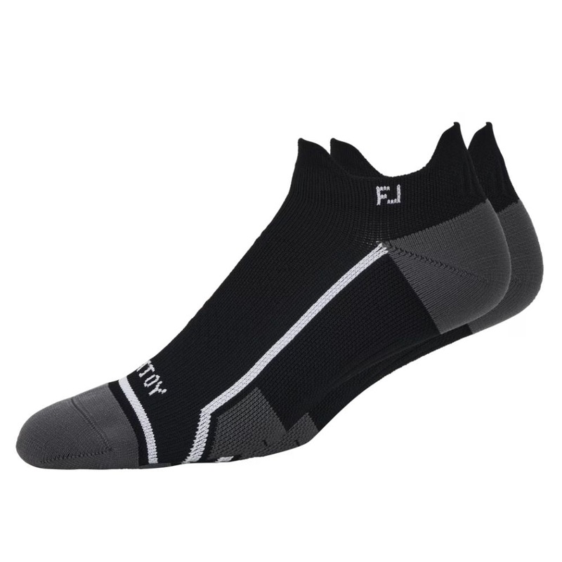 FootJoy Men’s Tech D.R.Y. Roll Tab Socks Black/Grey 7-12