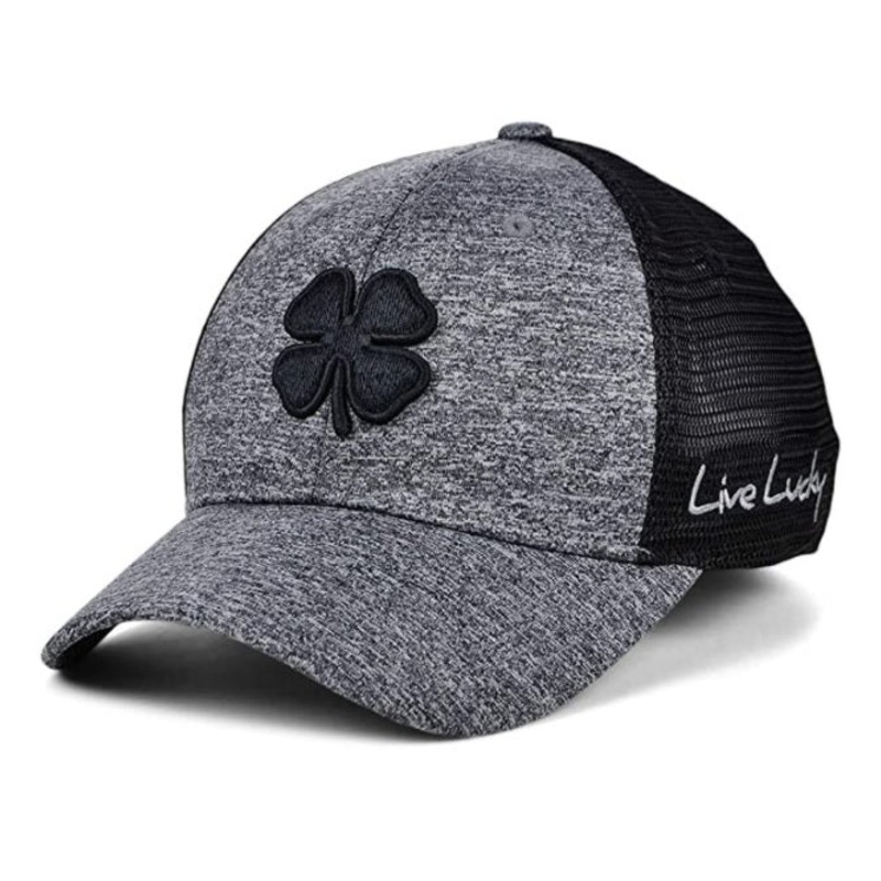 Black Clover Lucky Heather Mesh Fitted Hat Black/Grey/Black S/M