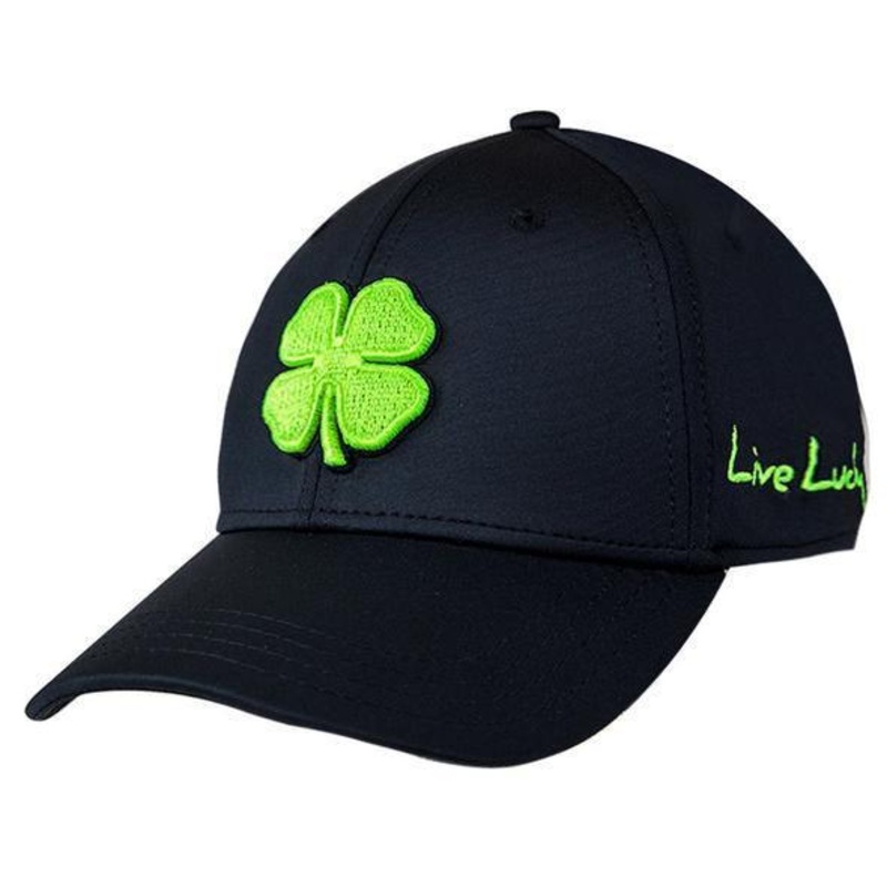 Black Clover Premium Clover 51 Fitted Hat Lime Green/Black /Black S/M