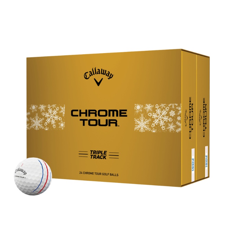 Callaway Chrome Tour Triple Track 24 White Golf Balls  – 2 Dozen Pack White