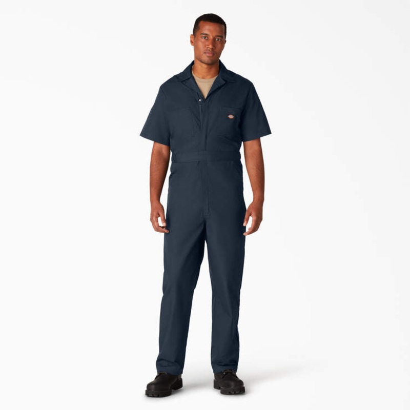 Dickies Men’s Short Sleeve Coveralls Gray XXL Tall