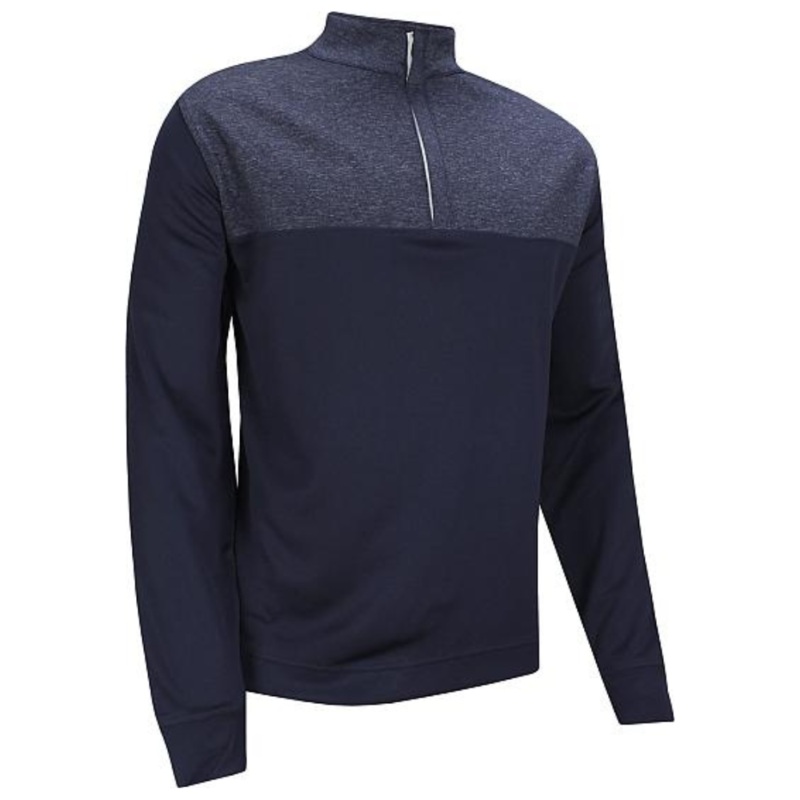FootJoy Heather Yoke Half-Zip Mid-Layer (Previous Season Style) Navy S