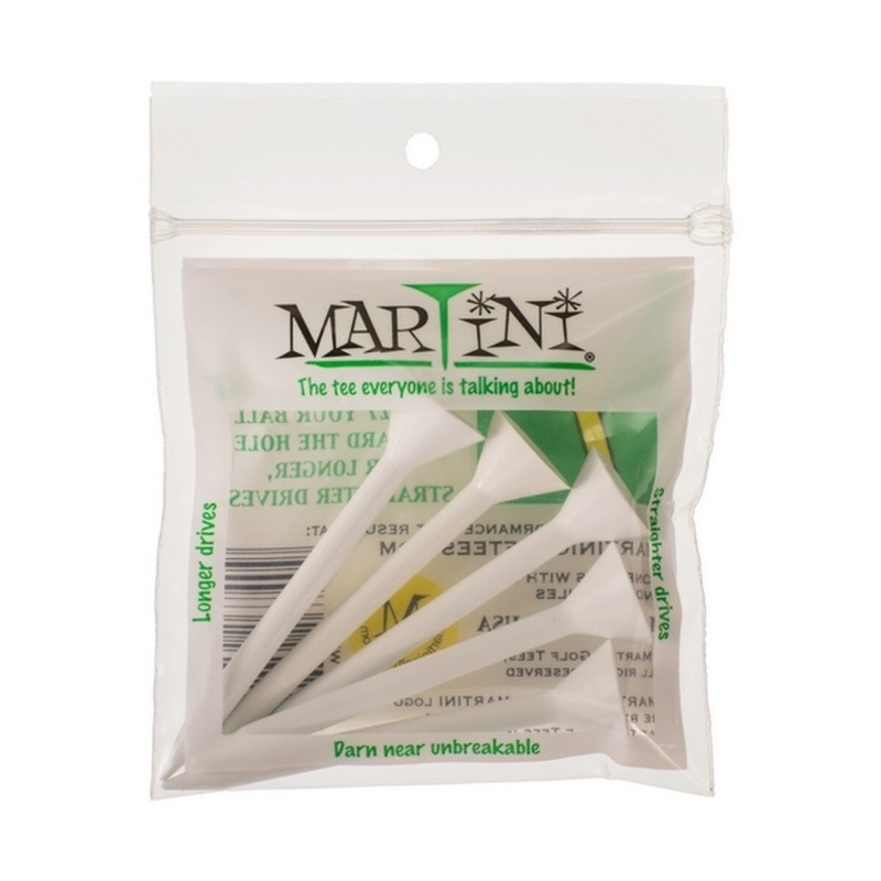 Martini Step Up White 3 1/4″ Golf Tees – Pack of 5 White