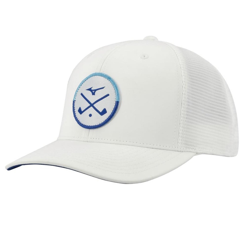 Mizuno Crossed Clubs Meshback Golf Hat White