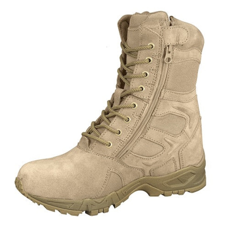 Rothco Men’s Forced Entry Deployment Boots With Side Zipper- 8 Inch- Desert Tan Desert Tan 8.5