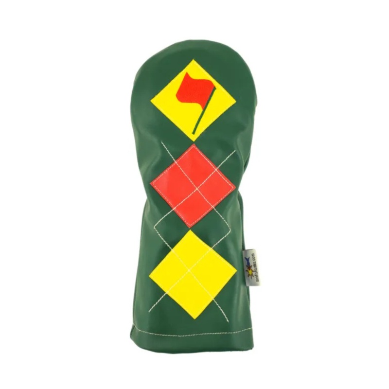 Sunfish Augusta Argyle Driver Headcover Green/Yellow/Red