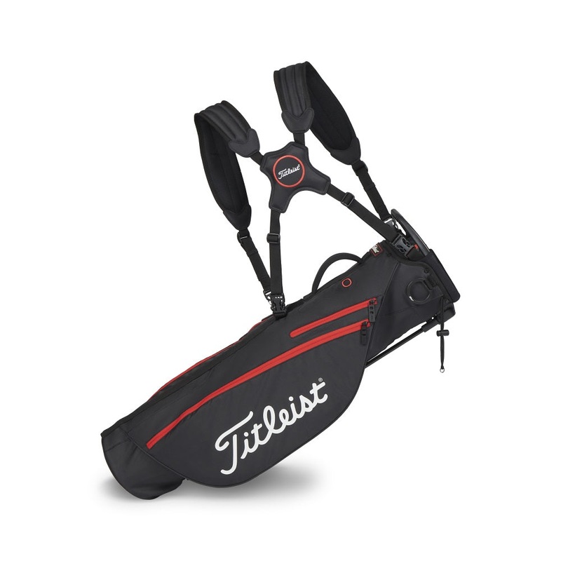 Titleist Premium Carry Golf Bag 2024 Black/Black/Red