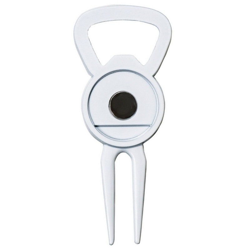White Bottle Opener Divot Tool White