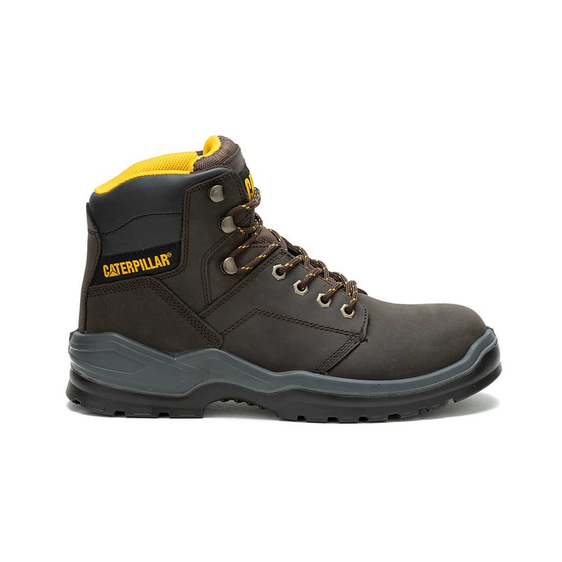 Caterpillar Men’s Striver Steel Toe Work Boots Brown 10 W Wide