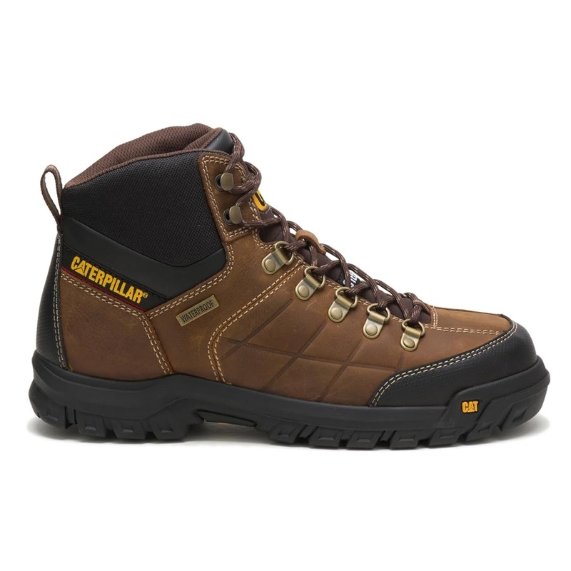Caterpillar Men’s Threshold Waterproof Steel Toe Work Boots Real Brown 9 Medium