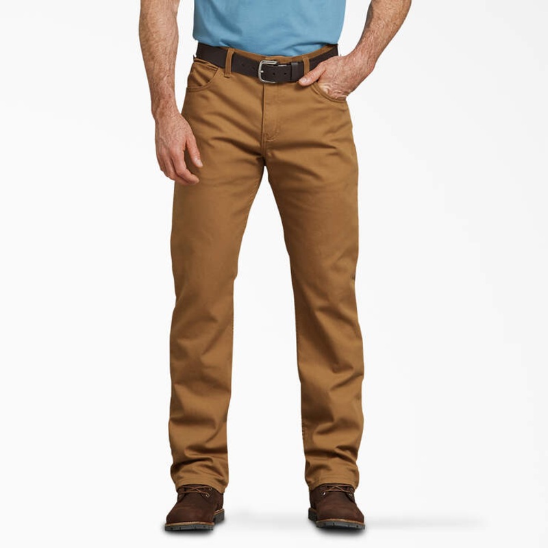 Dickies Men’s Flex Regular Fit Duck Pants Brown Duck 32W x 32L