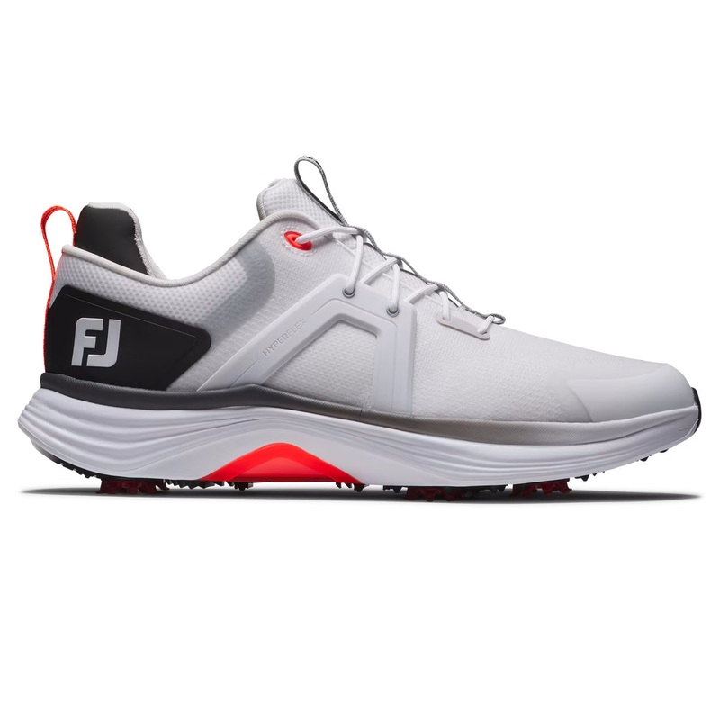 FootJoy Men’s HyperFlex Golf Shoes – 55469 White/Grey White/Black/Red Medium 8.5