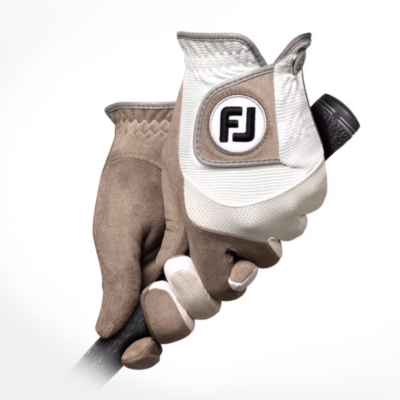 Footjoy RainGrip Golf Gloves (1 Pair) White/Grey XL
