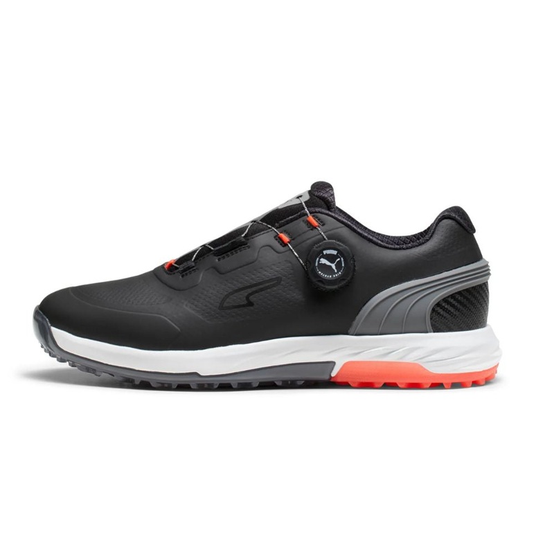 Puma Men’s Alphacat Nitro Disc Spikeless Golf Shoes – Black/Shade/Red Black/Quite Shade/Red 9