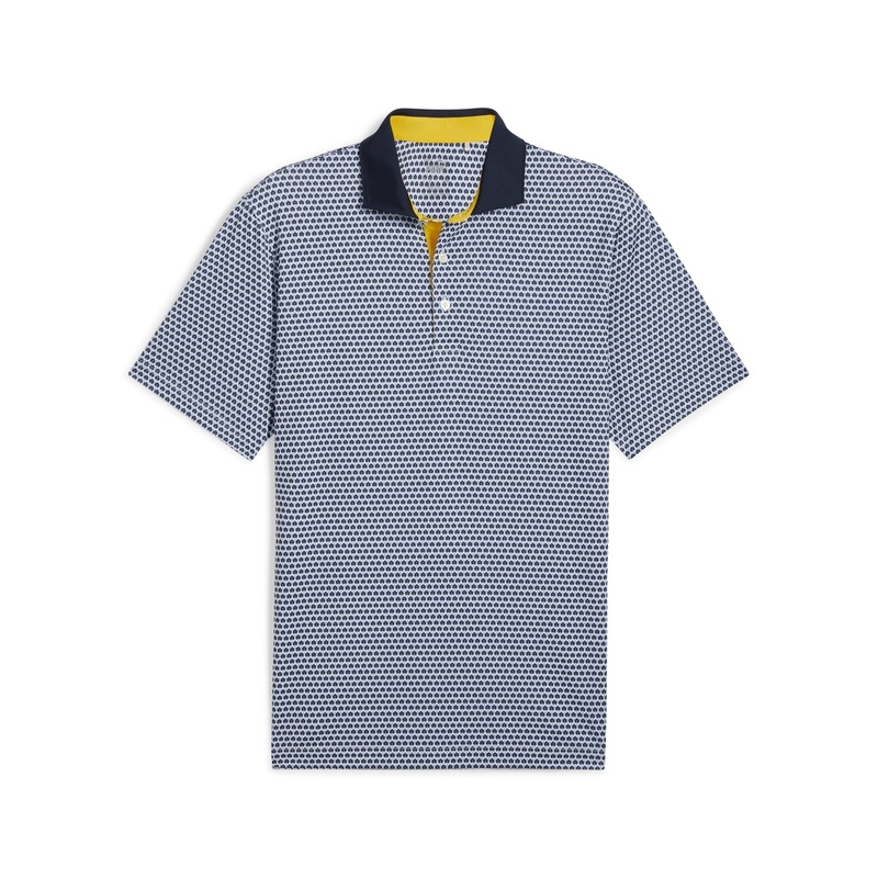 Puma Men’s MATTR Century Polo Golf Shirt Blue Horizon/Mauved Out M