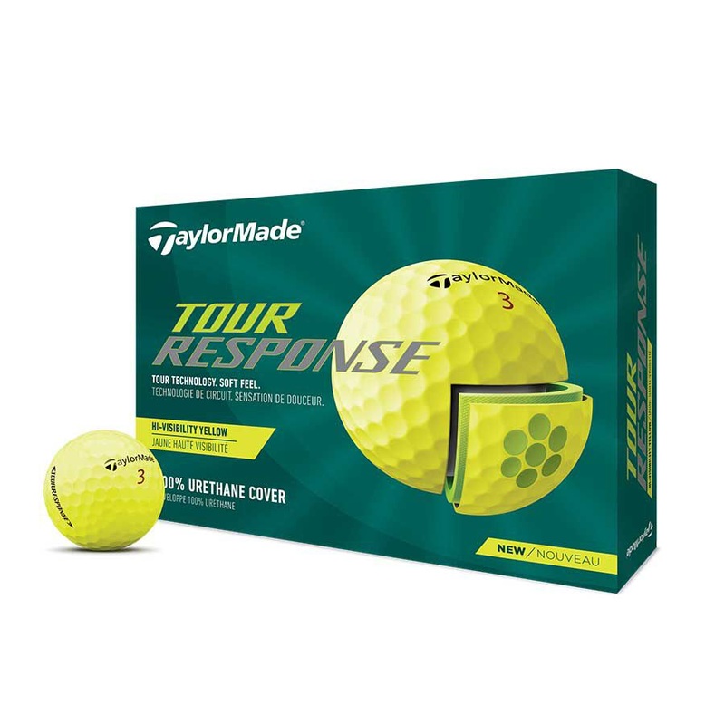 Taylormade Tour Response Hi-Res Yellow Golf Balls 2022 (1 Dozen) Yellow