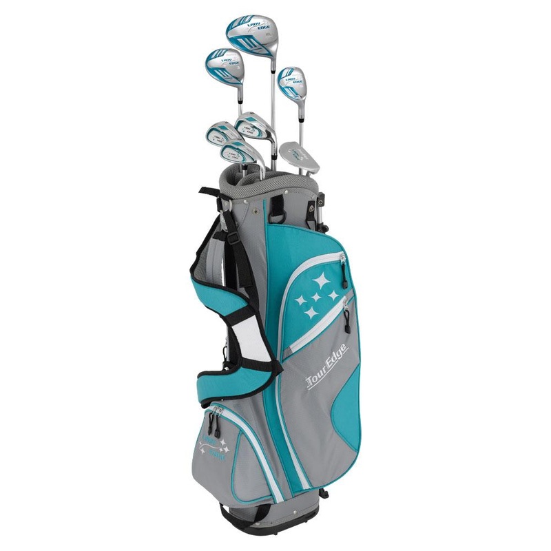 Tour Edge Lady Edge Complete Golf Set Full Set Right Hand w/ Stand Bag Turquoise/White Right Hand