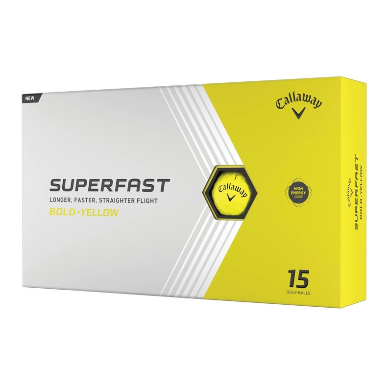 Callaway SuperFast Bold Yellow Golf Balls 2025 (15 Pack) Yellow