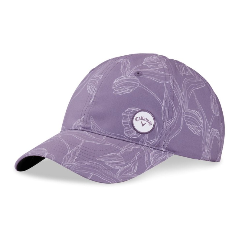 Callaway Women’s Hightail Adjustable Golf Hat 2025 Red Plum Blossom