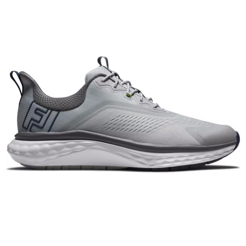 FootJoy Men’s Quantum Spikeless Golf Shoe – 56991 Grey/White/Blue Grey/White/Blue Medium 8.5