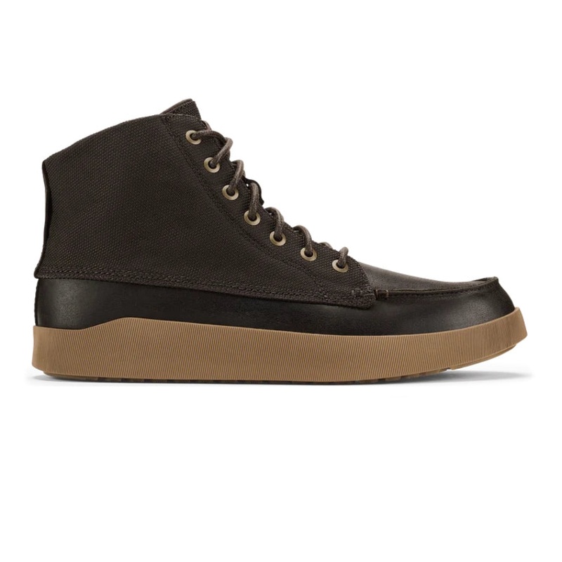 Olukai Men’s Molina Leather Boots Dark Wood 9
