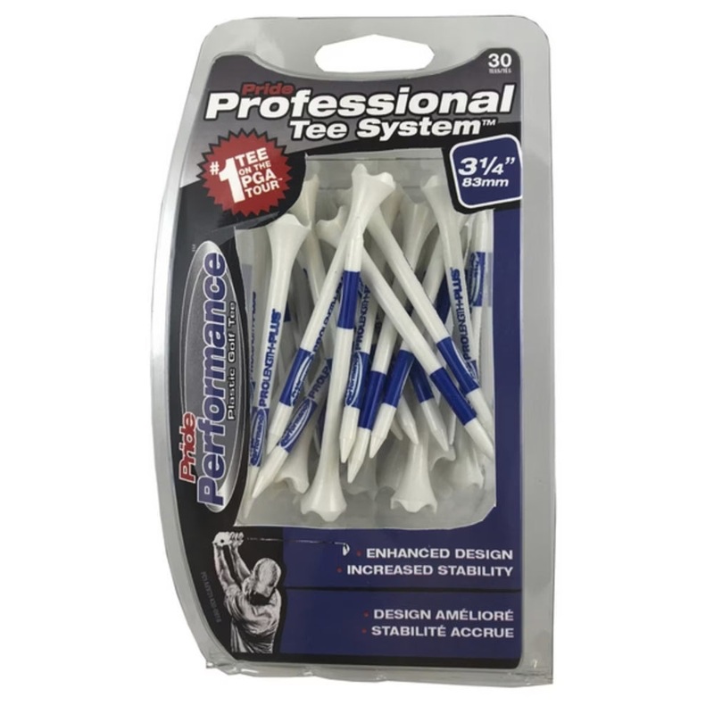 Pride Performance 3 1/4″ Golf Tees – 30-Pack White/Blue