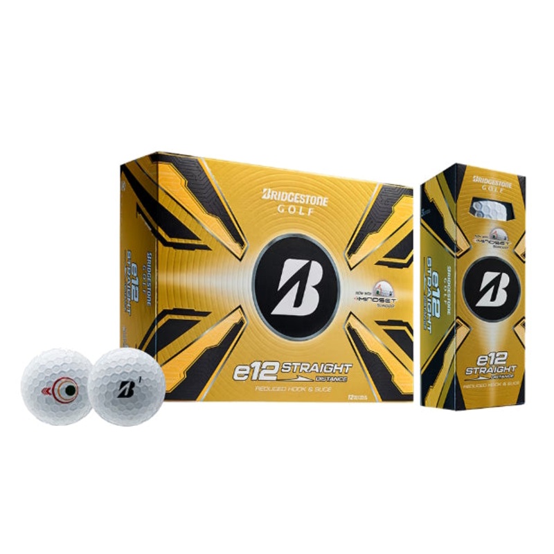Bridgestone 2025 e12 Straight Golf Balls White – 1 Dozen White
