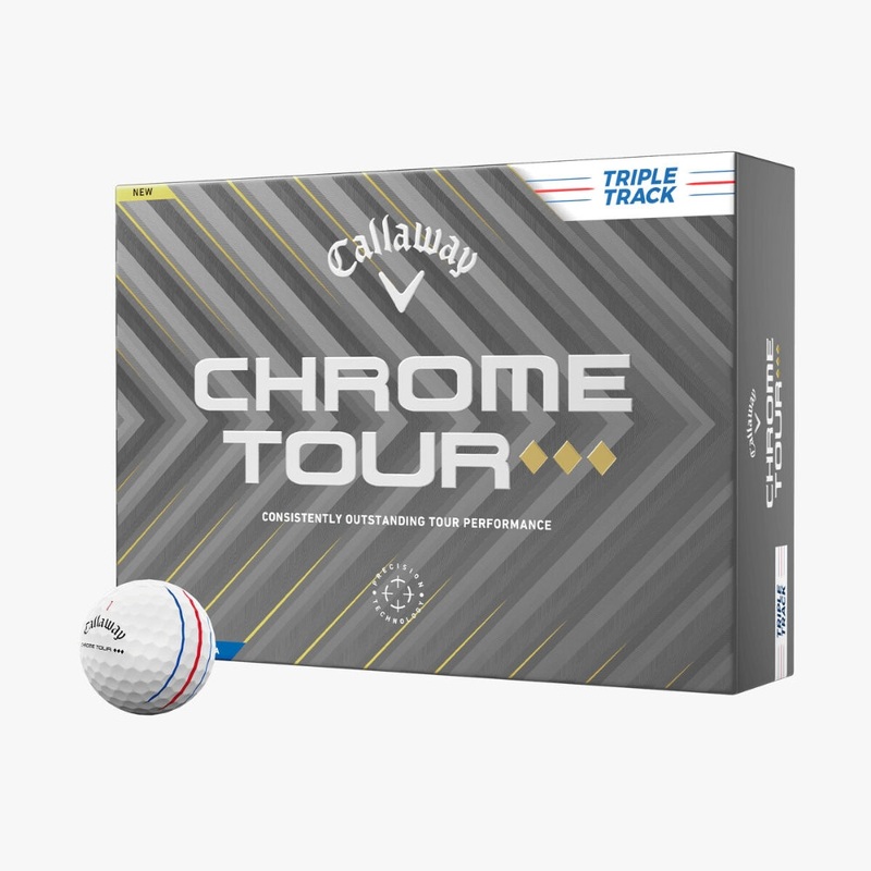 Callaway 2025 Chrome Tour Triple Diamond Triple Track Golf Balls – 1 Dozen White