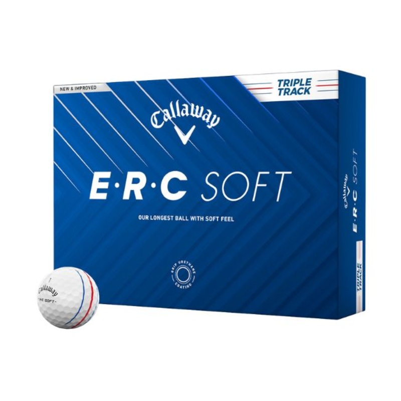 Callaway 2025 ERC Soft Triple Track Golf Balls White – 1 Dozen White