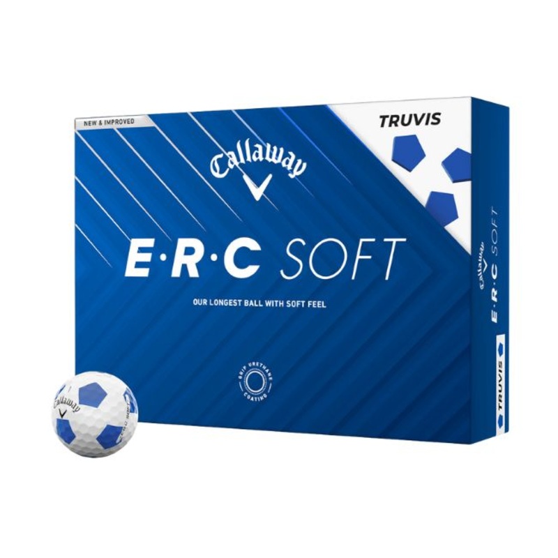 Callaway 2025 ERC Soft Truvis Blue Golf Balls – 1 Dozen Truvis White