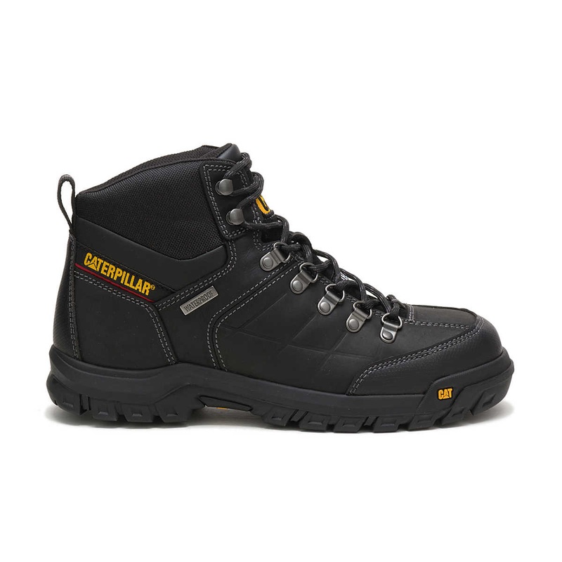 Caterpillar Men’s Threshold Waterproof Steel Toe Work Boots Black 8.5 Medium