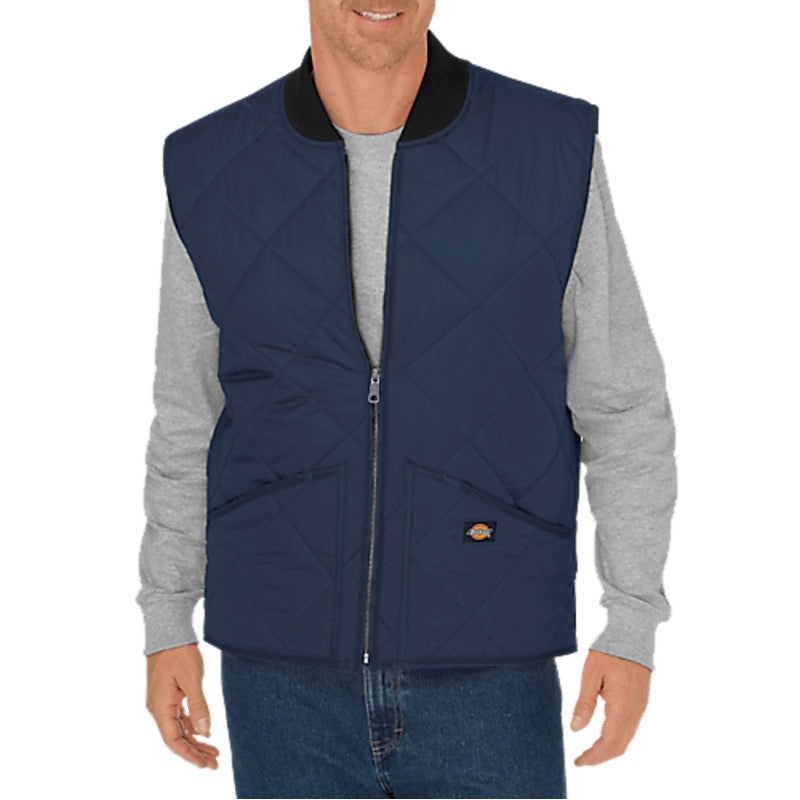 Dickies Men’s Diamond Quilted Vest Dark Navy M