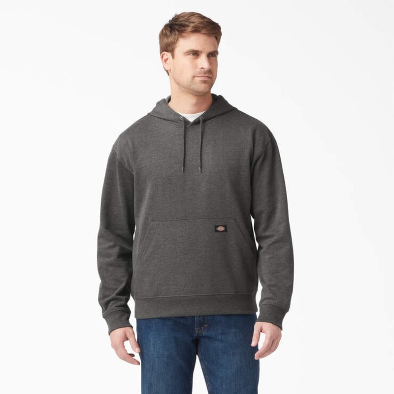 Dickies Men’s Midweight Fleece Hoodie Dark Heather Single Dye XL