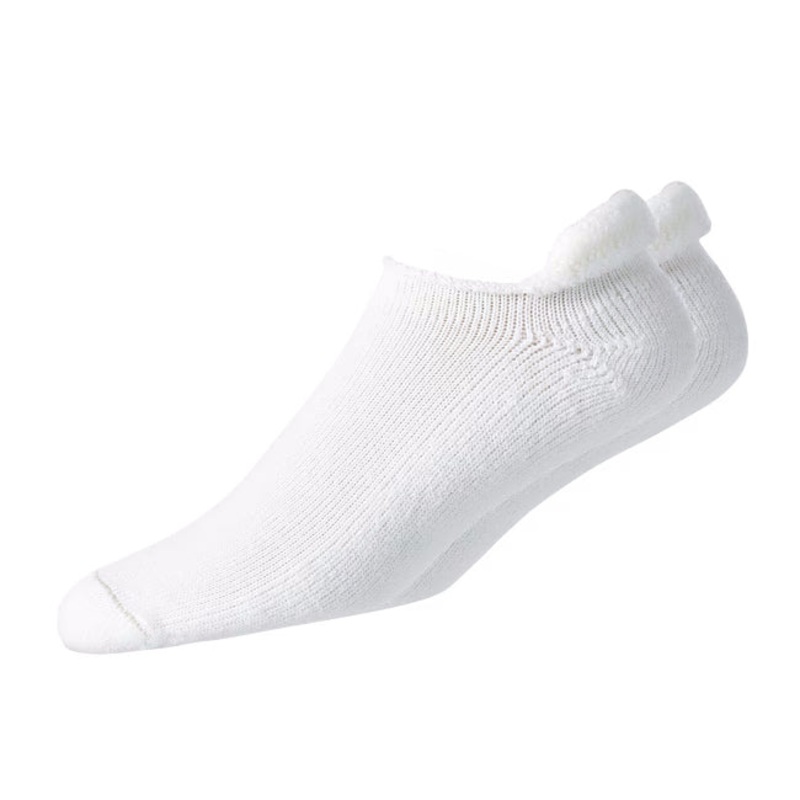 FootJoy Men’s ComfortSof Roll-Top Golf Socks White 7-12