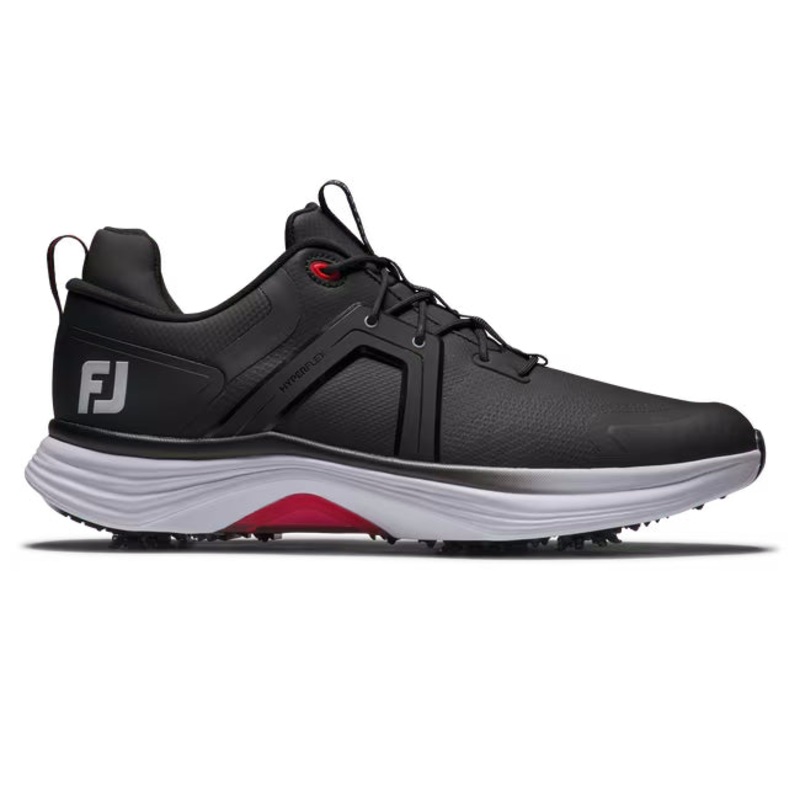FootJoy Men’s HyperFlex Golf Shoes – 55472 Black Black/White/Red Medium 8.5