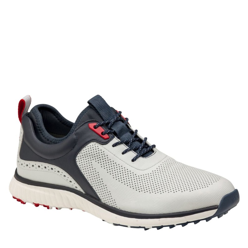 Johnston & Murphy Men’s XC4 H1 Luxe Hybrid Golf Shoes – White/Navy White/Navy 11.5