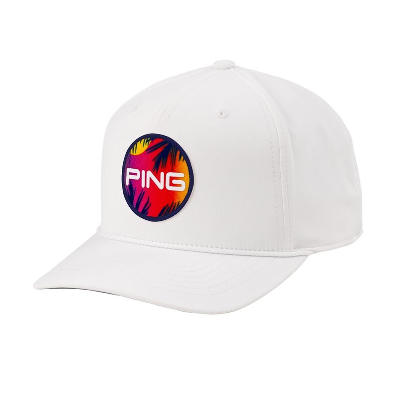 Ping Electric Sunset Snapback Hat White 2025 White