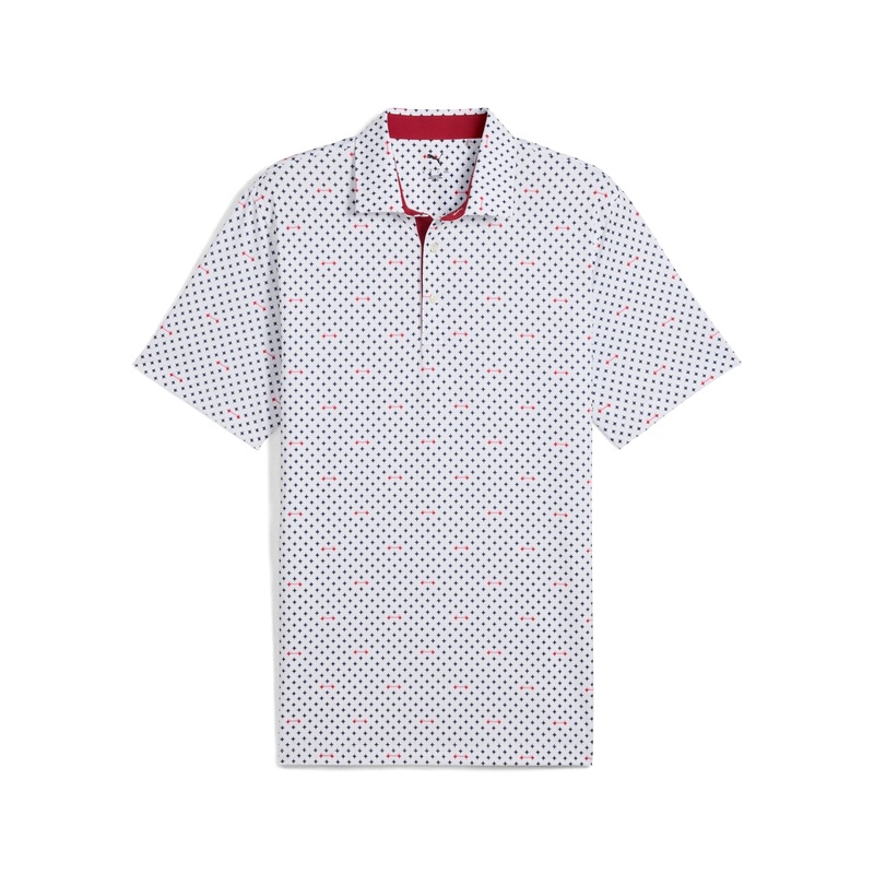 Puma Men’s MATTR Burgh Polo Golf Shirt White Glow/Deep Navy M