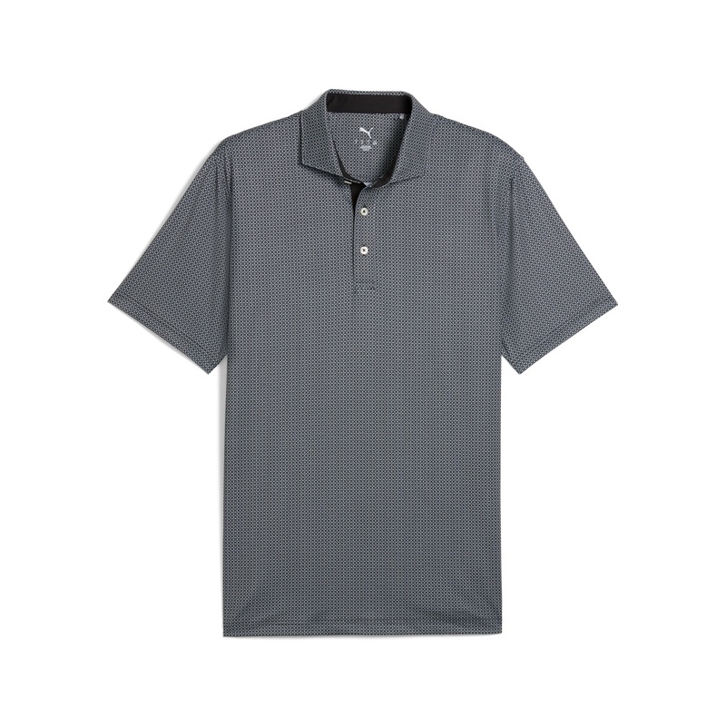 Puma Men’s MATTR Tile Polo Golf Shirt Puma Black/White Glow L